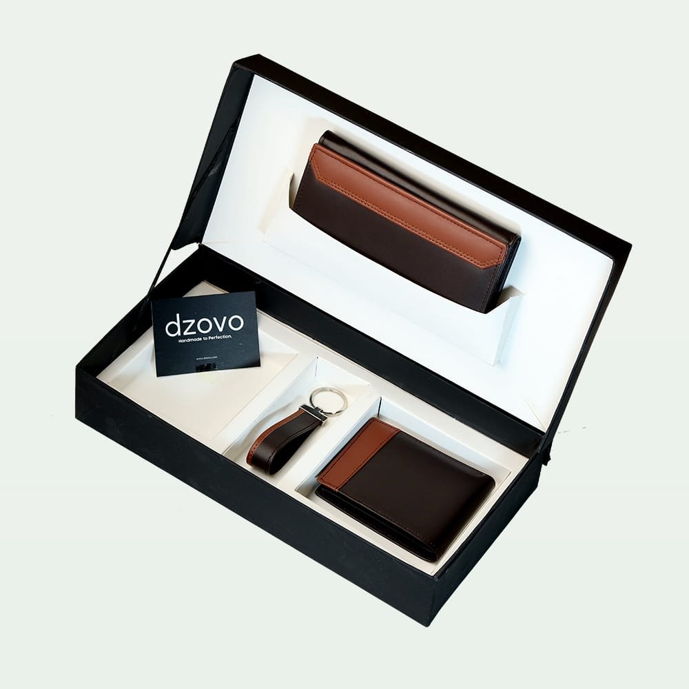 Handmade 3 Piece Gift Set: Wallet, Ladies Clutch Keychain