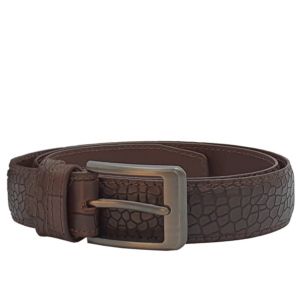 Men's Crocodile Embossed Belt