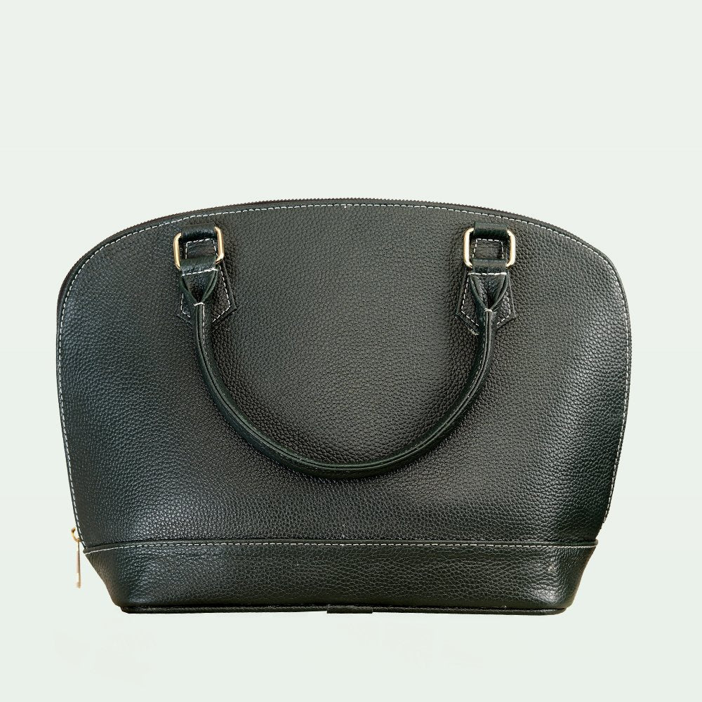 Vionna Leather Handbag Emerald