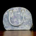 Ethereal Shimmer Dome Italian Leather Handbag