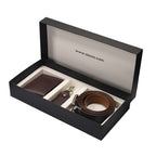 Handmade Leather 3 Piece Set: Wallet, Keychain Belt