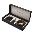 Handmade Leather 3 Piece Set: Wallet, Keychain Belt