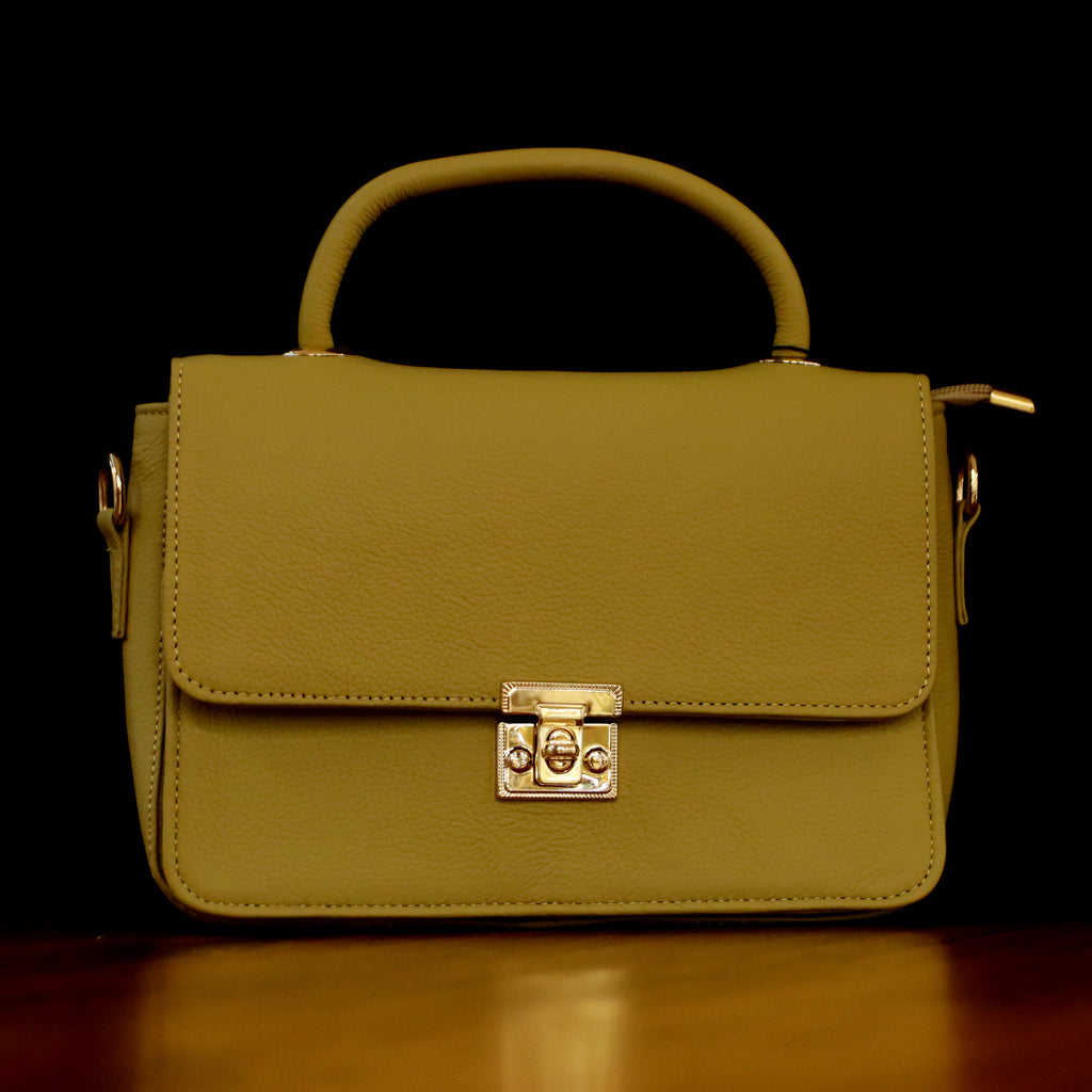 Classic Flap Satchel 100% Genuine Leather Handbag