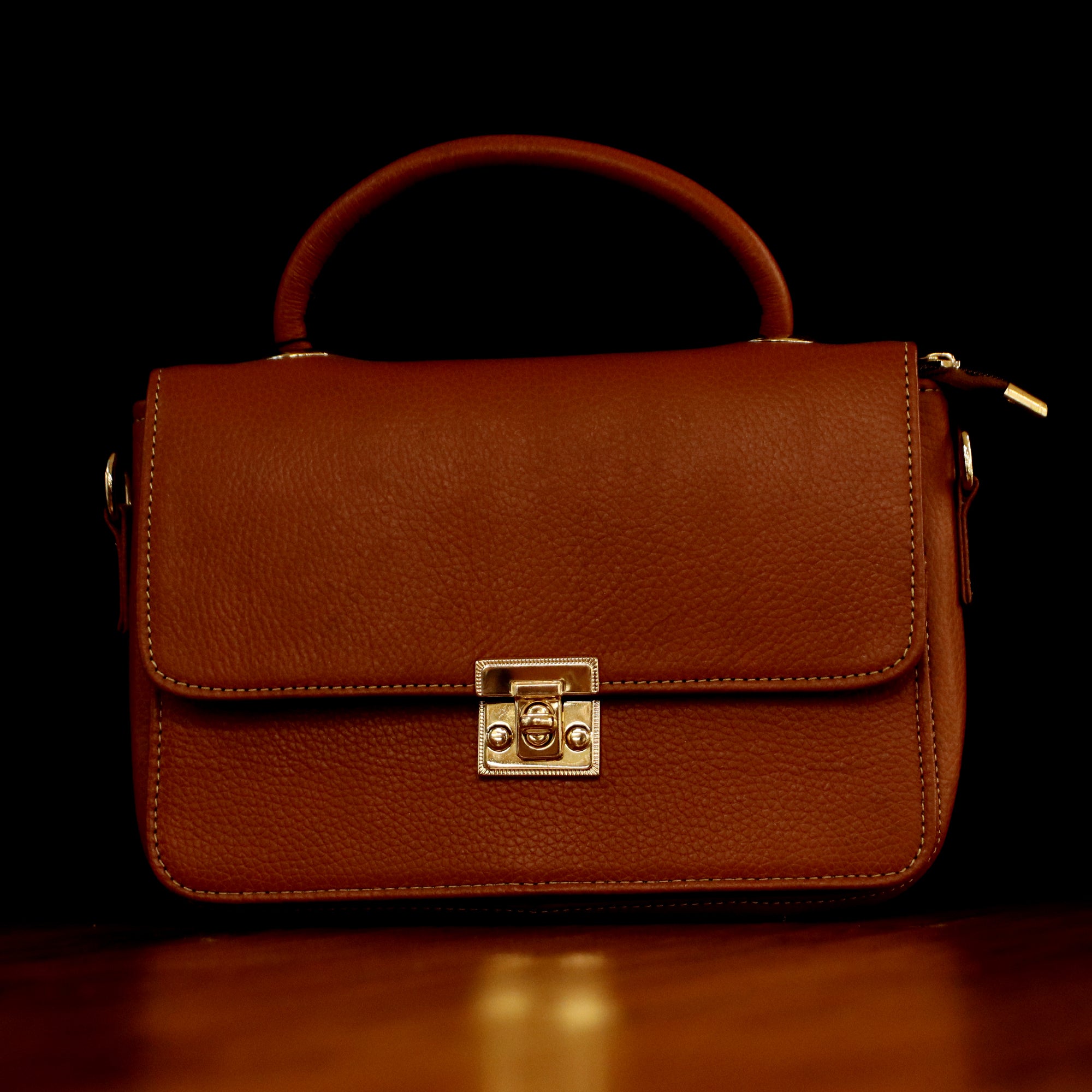 Classic Flap Satchel 100% Genuine Leather Handbag