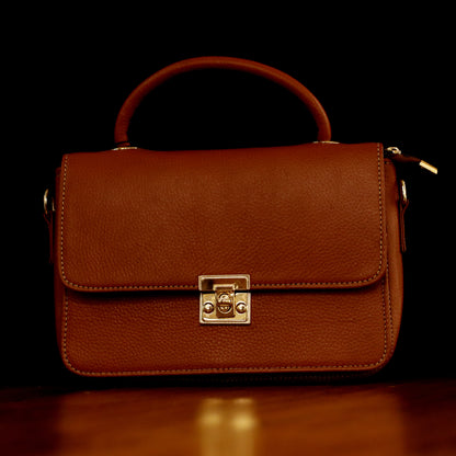 Classic Flap Satchel 100% Genuine Leather Handbag