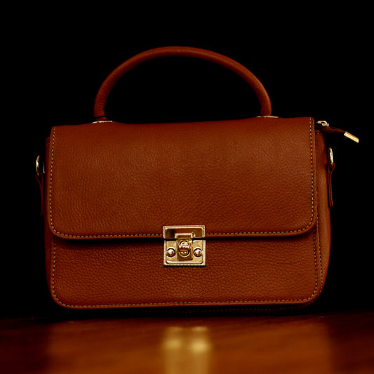 Classic Flap Satchel 100% Genuine Leather Handbag