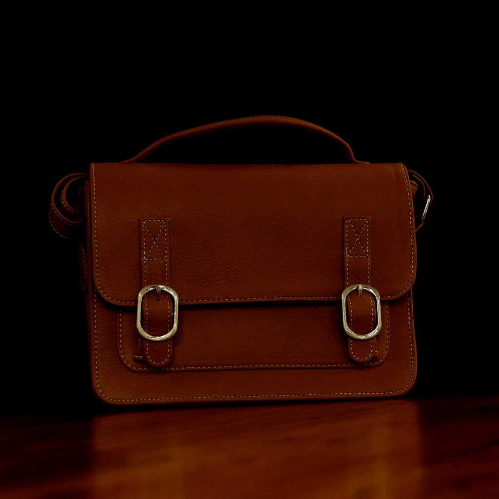 Vintage Buckle Satchel Genuine Leather Messenger Bag