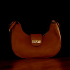 Chic Crescent Shoulder Bag Genuine Leather Handbag