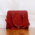 Structured Executive Satchel Genuine Leather Handbag