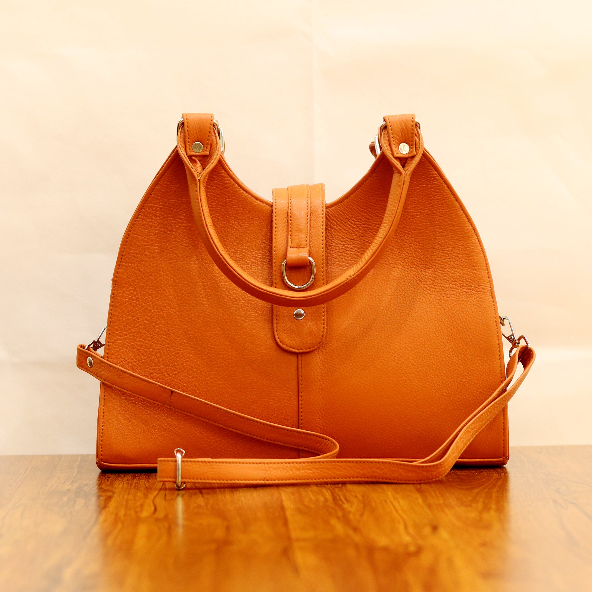 Architectural Arch Designer Genuine Leather Handbag