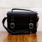 Vintage Buckle Messenger Leather Bag