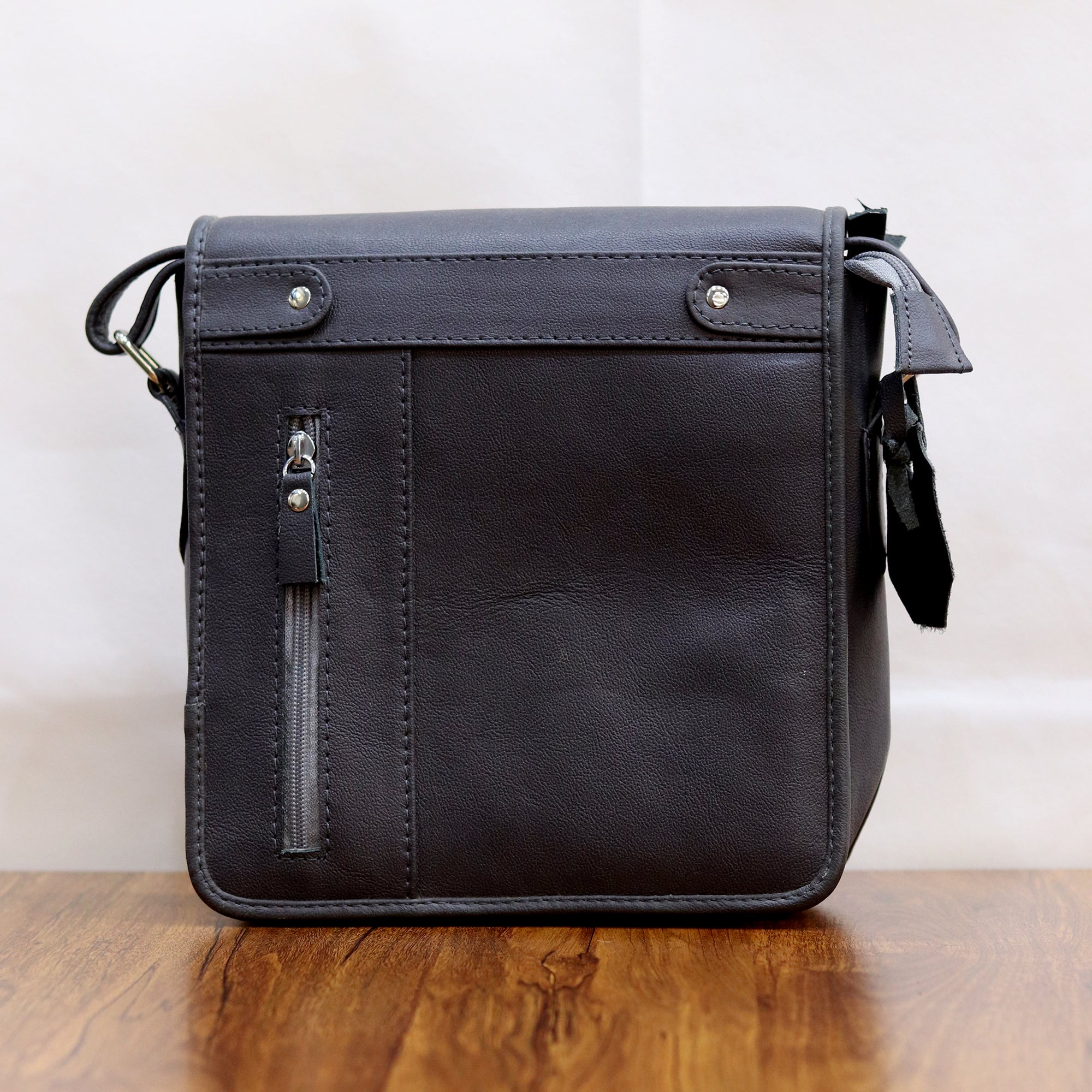 Executive Flap Over Crossbody Leather Bag