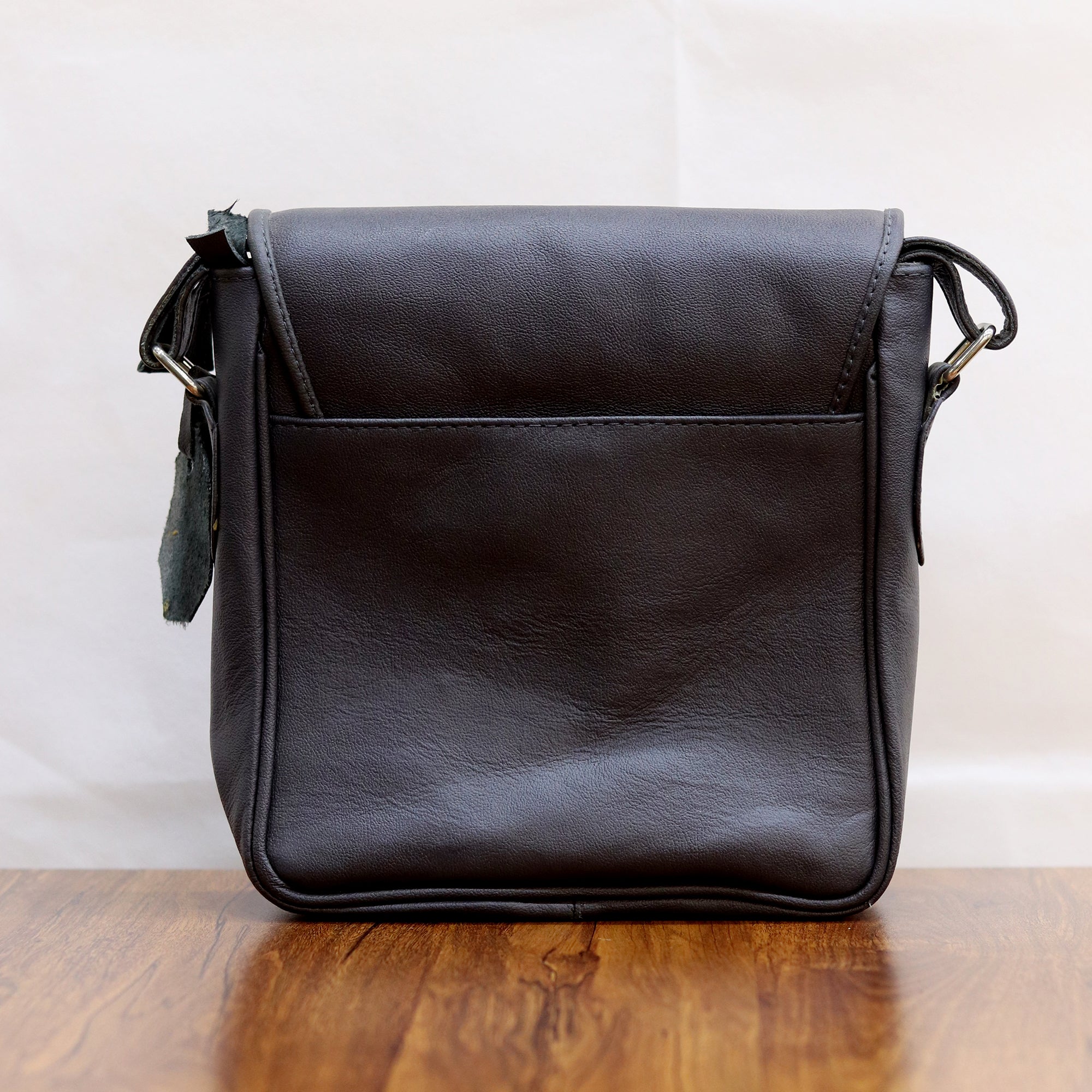 Executive Flap Over Crossbody Leather Bag