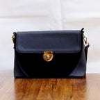 Classic Lock Flap Crossbody Leather Bag