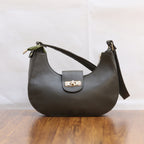 Chic Crescent Shoulder Bag Genuine Leather Handbag