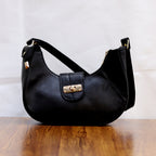 Chic Crescent Shoulder Bag Genuine Leather Handbag