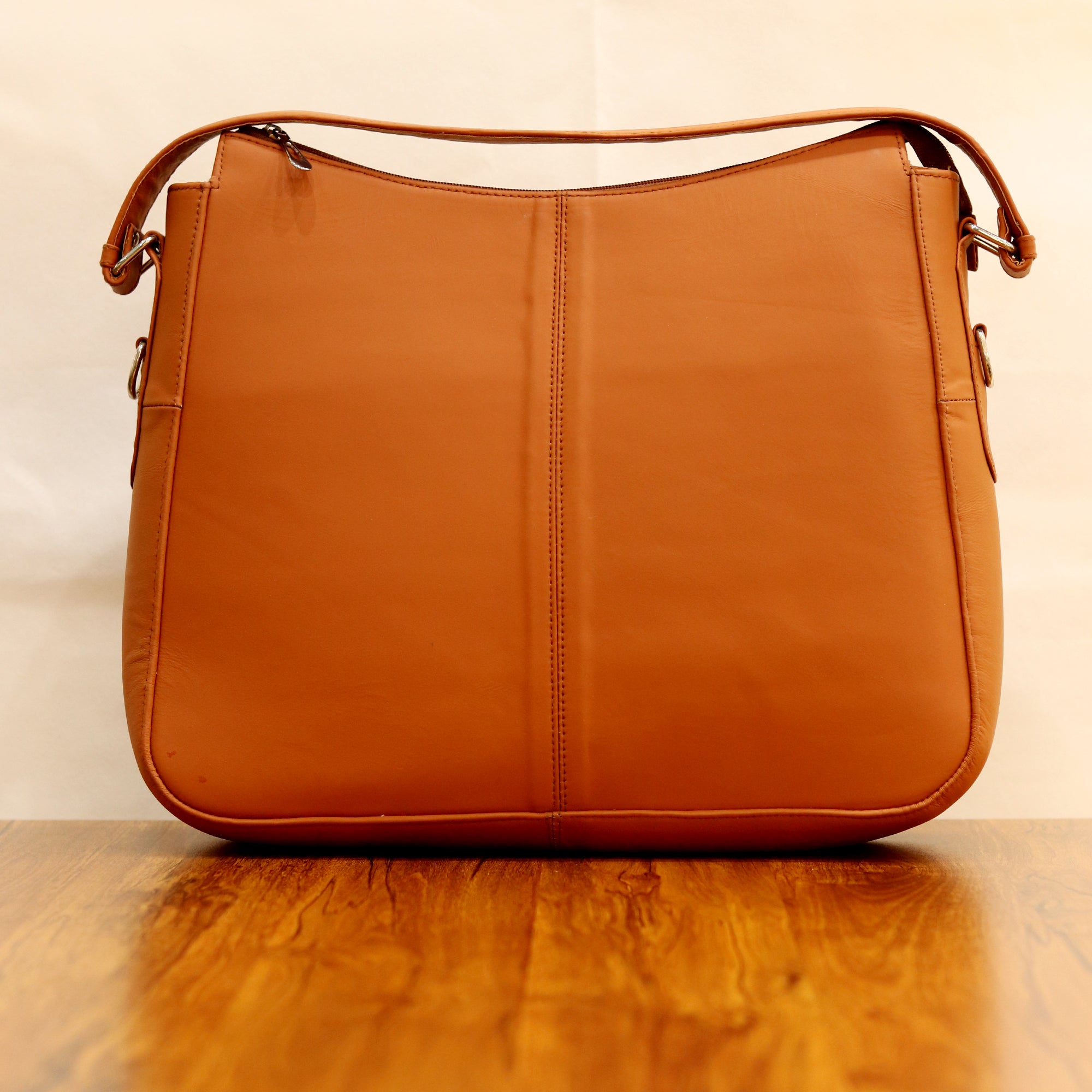 Slouchy Center-Seam Shoulder Bag