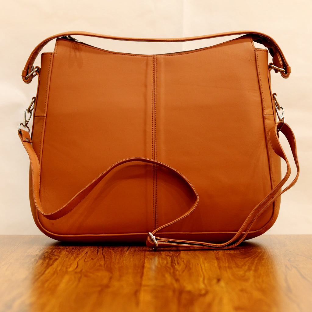 Slouchy Center-Seam Shoulder Bag