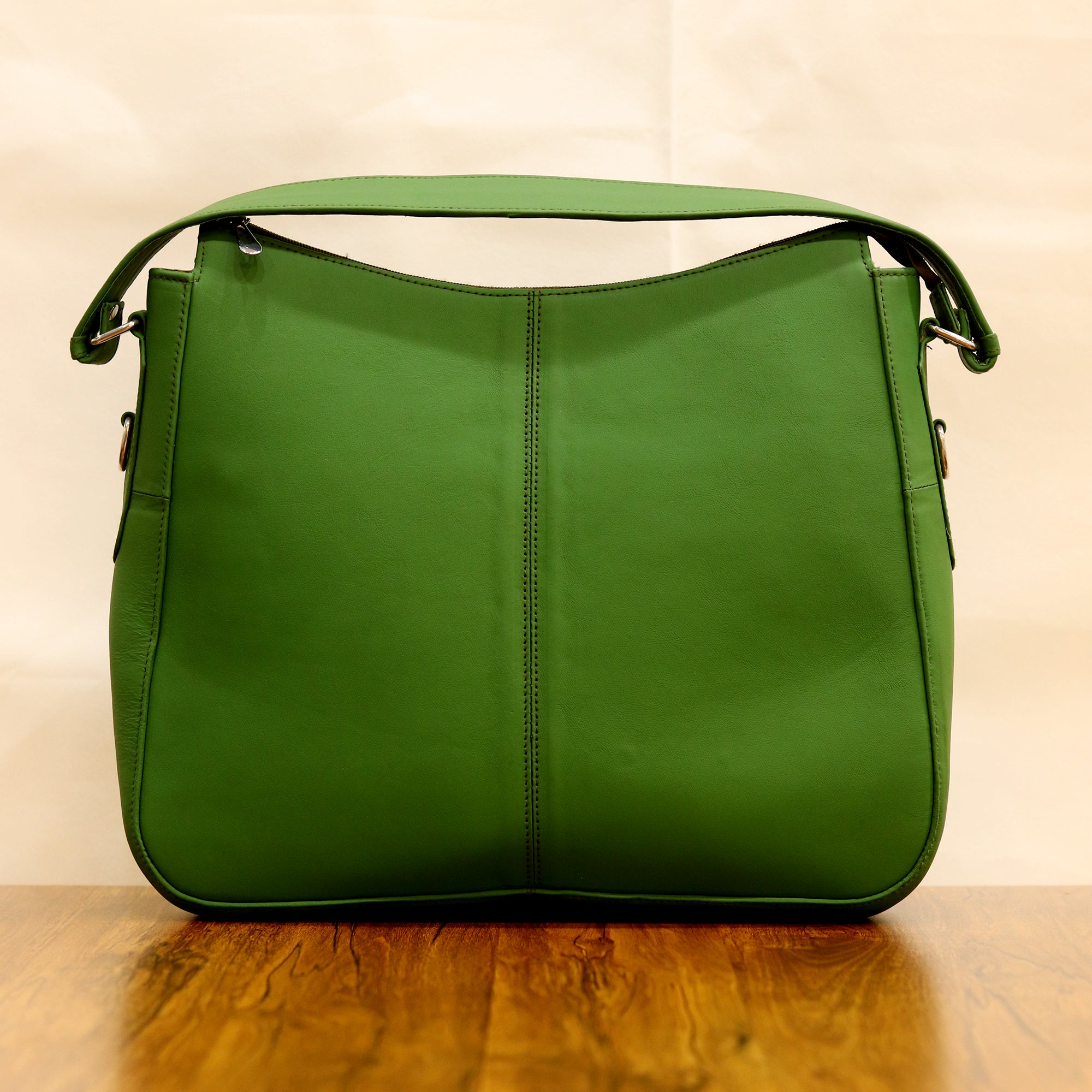 Slouchy Center-Seam Shoulder Bag