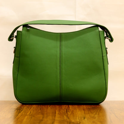 Slouchy Center-Seam Shoulder Bag