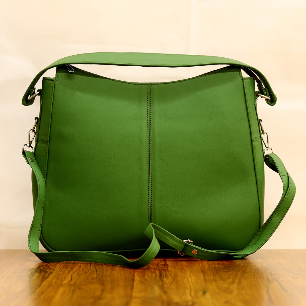 Slouchy Center-Seam Shoulder Bag