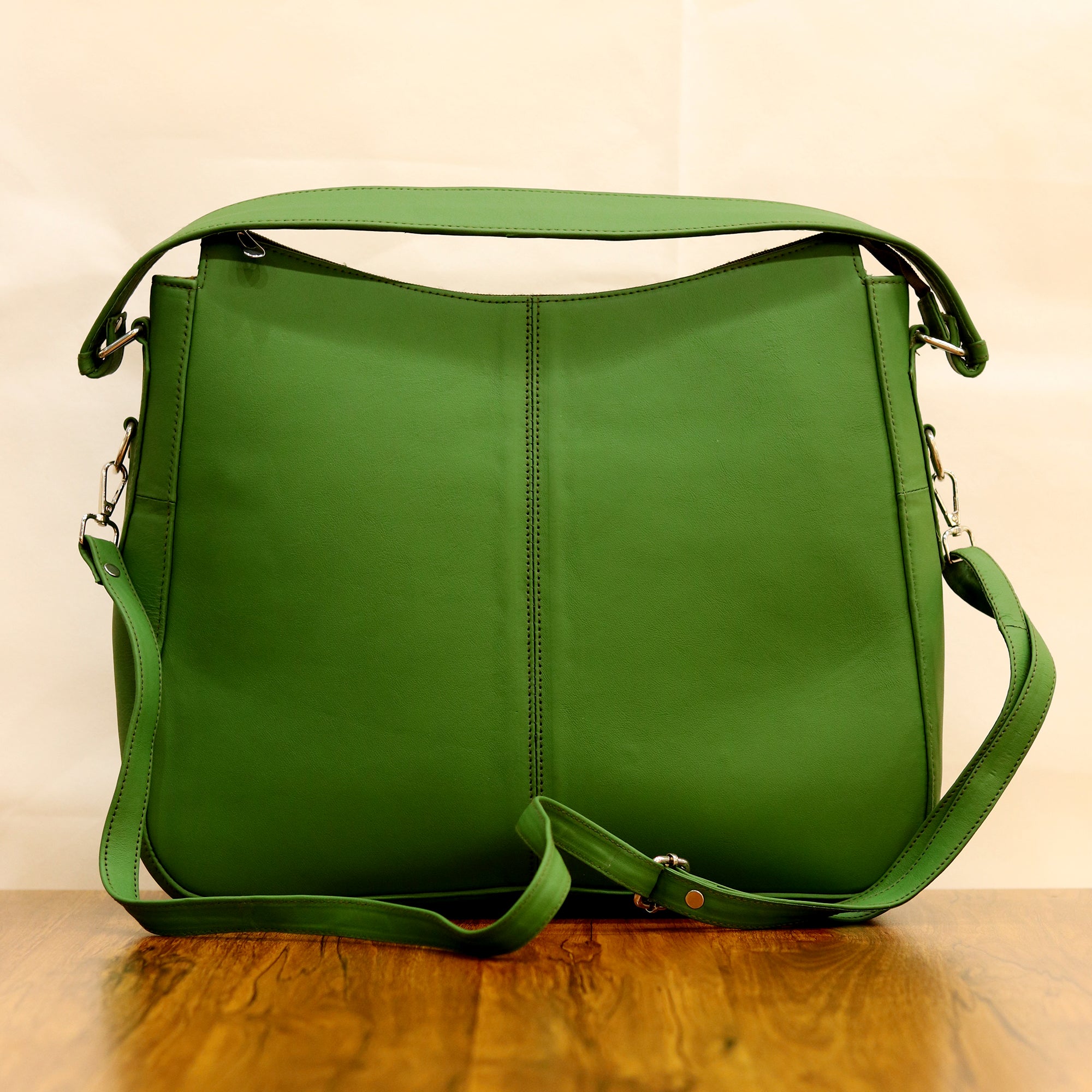 Slouchy Center-Seam Shoulder Bag