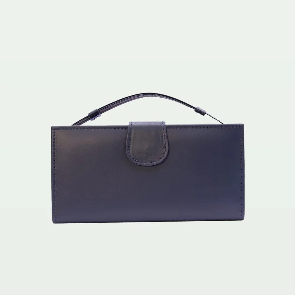 Signature Strap Clutch – Blue