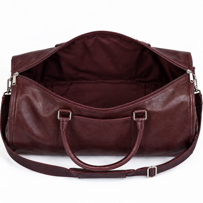 Premium Genuine Cow Leather Travel Duffle Bag