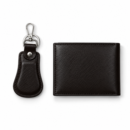 Handmade leather 2 Pcs Giftset |Special Edition Wallet and Keychain With Premium Box