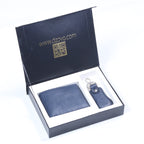 Handmade Leather 2 Piece Gift Set: Wallet Keychain