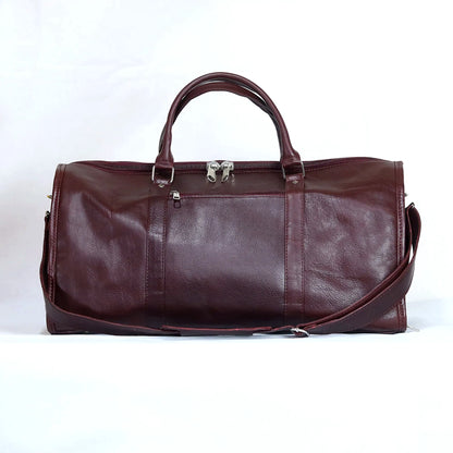 Premium Genuine Cow Leather Travel Duffle Bag