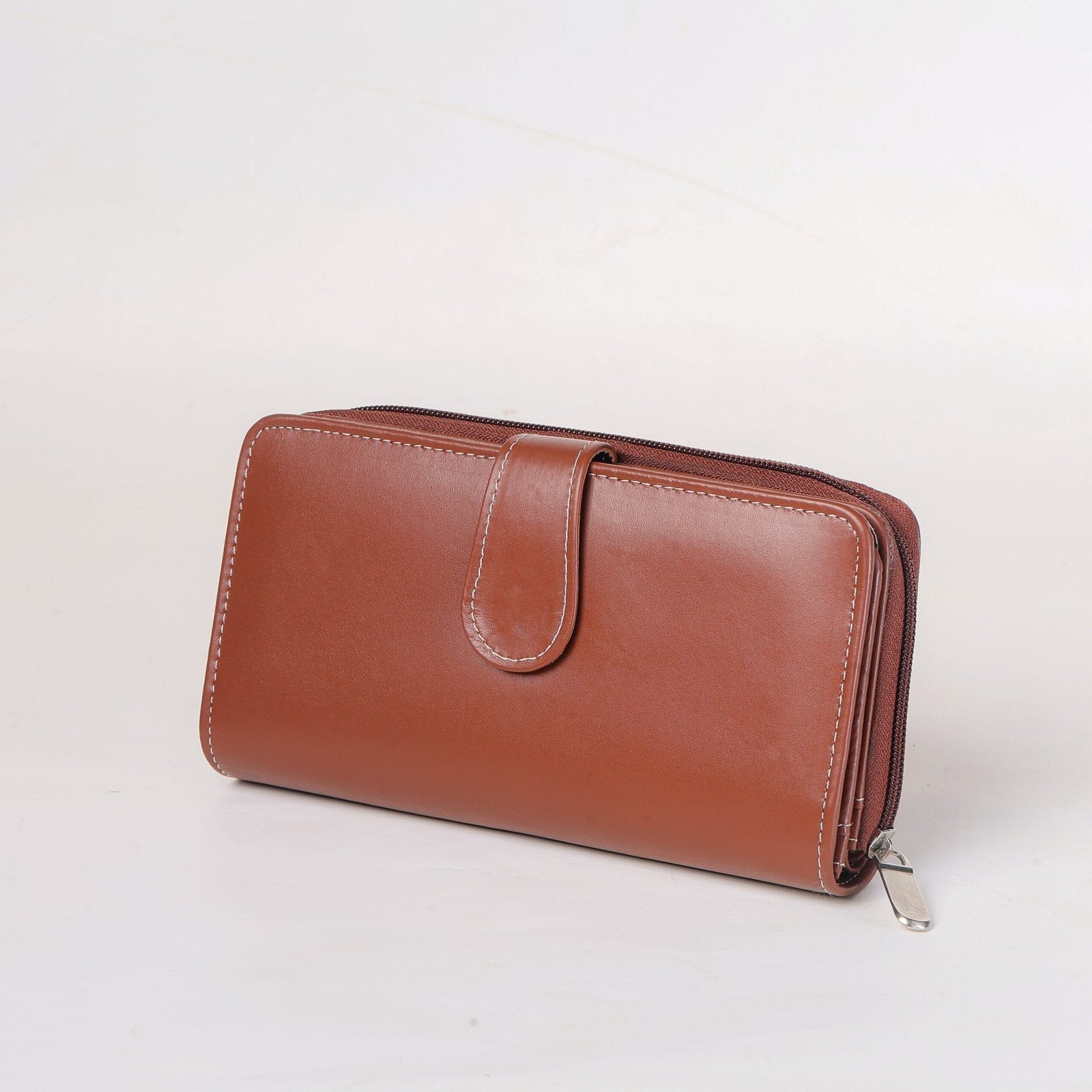 Handmade Leather Crimson Clutch