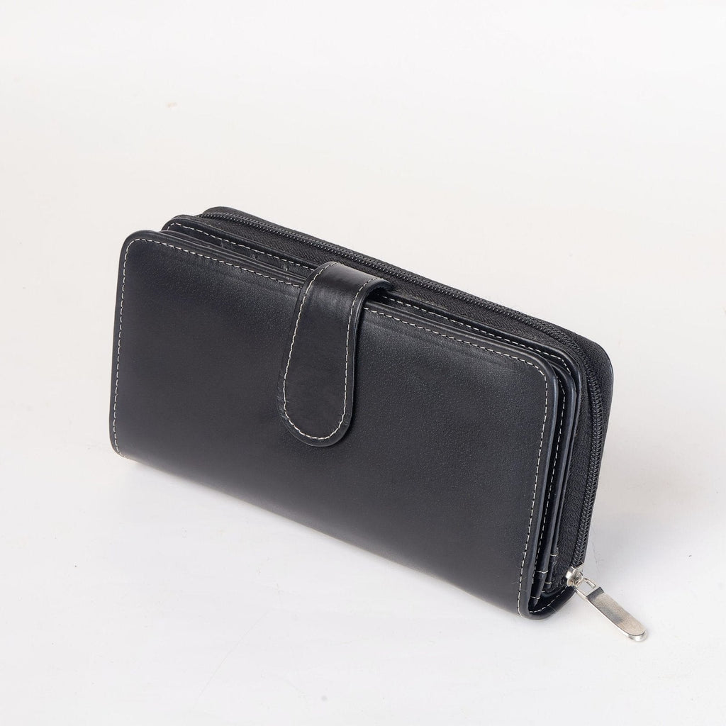 Handmade Leather Crimson Clutch