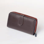 Handmade Leather Crimson Clutch