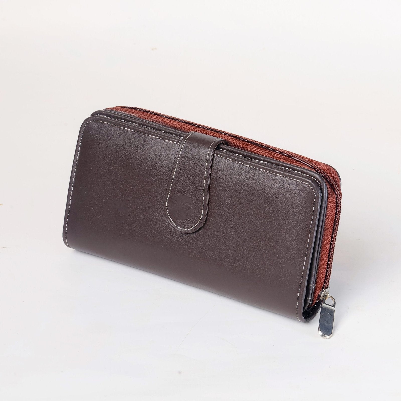 Handmade Leather Crimson Clutch
