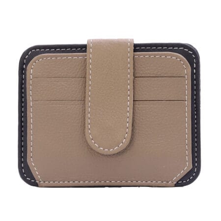 Vordex Card Case Black and Tobbaco Brown Two-Tone Elegance