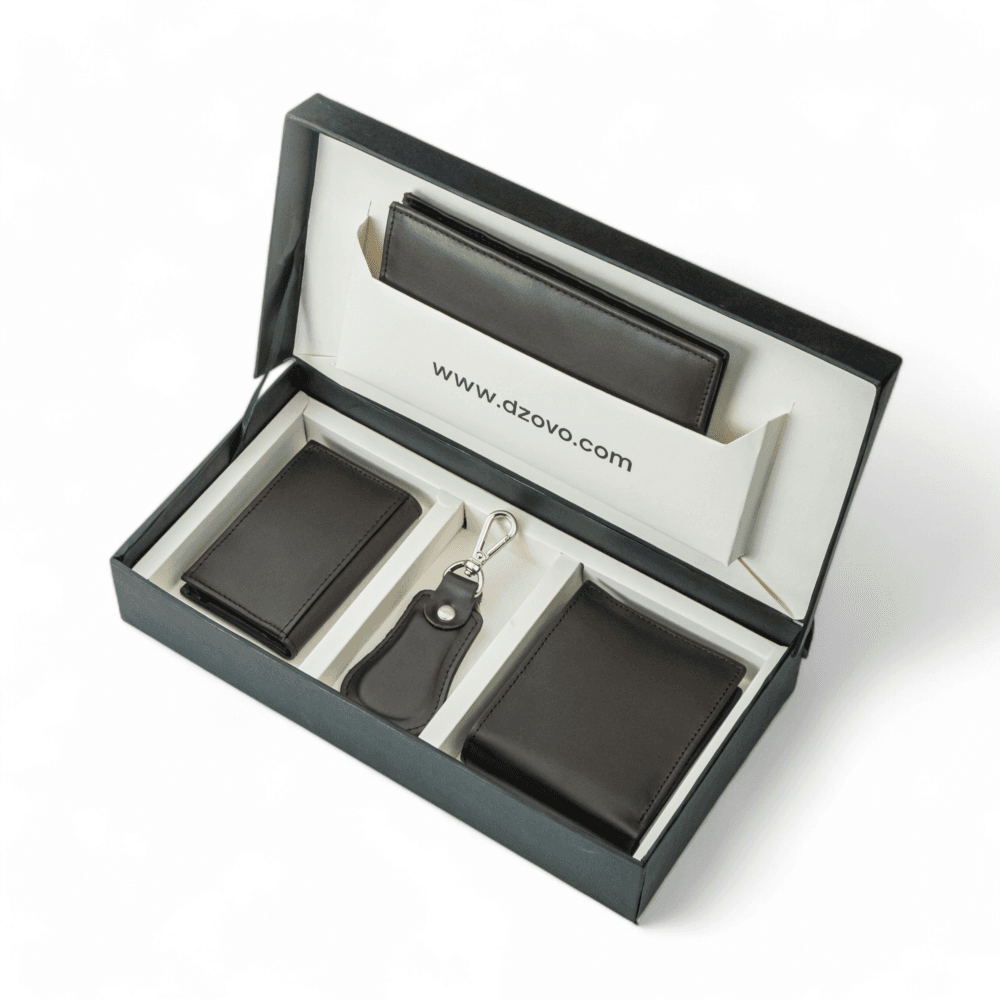 Vordex Luxe Essentials 4 Pcs Gift Set - Dark Brown
