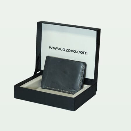 Velrico Black Leather Wallet with Coin Pocket