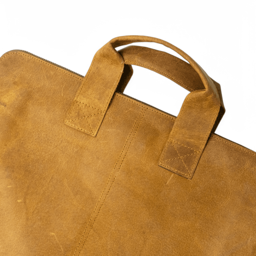 UltraSlim Laptop Bag – Sleek. Smart. Secure. - Mustard - Image 3