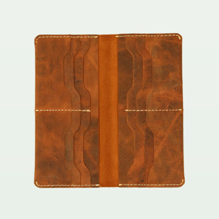 Sleek Executive Long Wallet – Brown