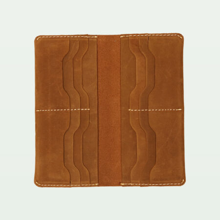 Sleek Executive Long Wallet – Sand