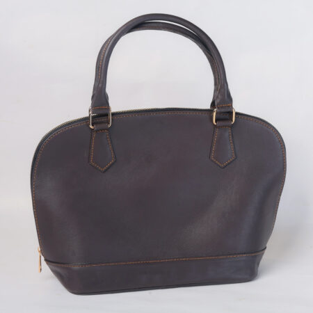 Vionna Leather Handbag - Dark Brown